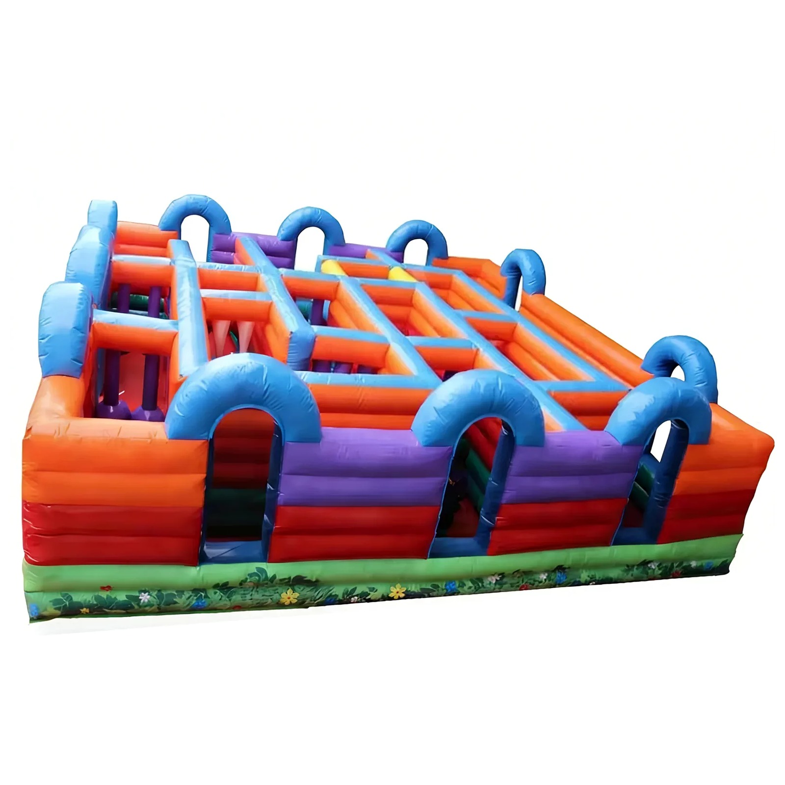Kids Outdoor Fun - Labirinto Inflável Comercial Laranja e Azul