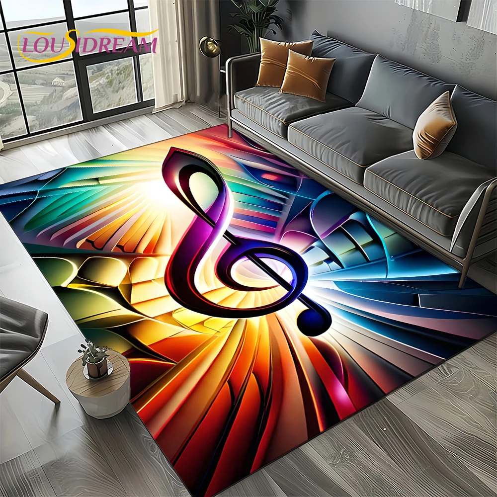 Kids Outdoor Music - Tapete Colorido de Partitura Musical em