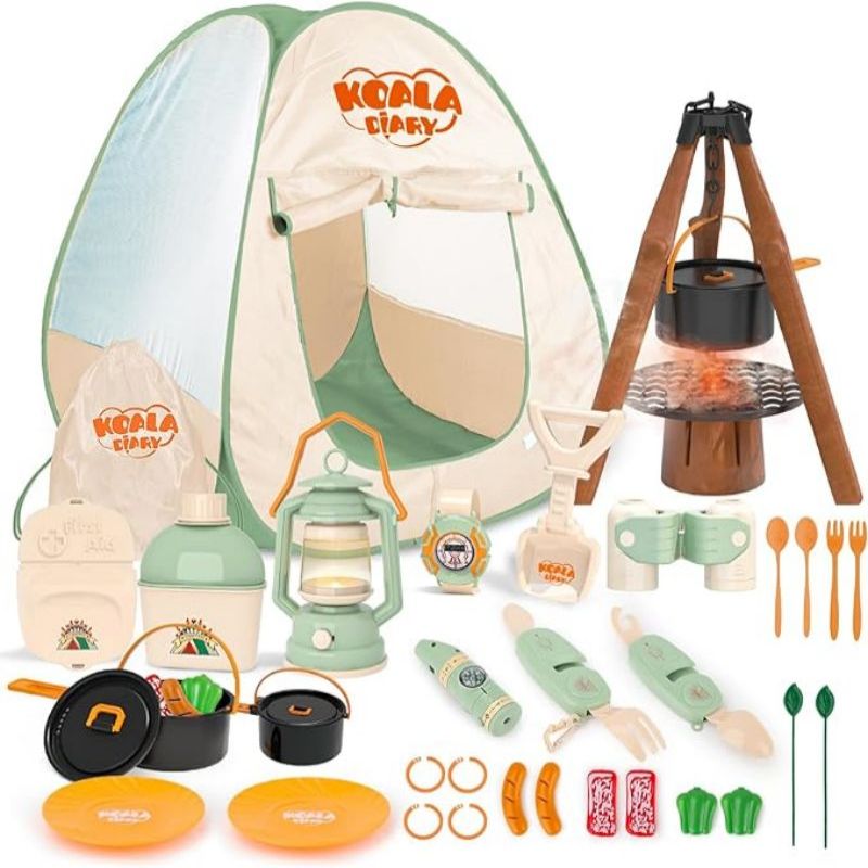 Kids Outdoor Tent - Crianças conjunto de acampamento brinquedos da