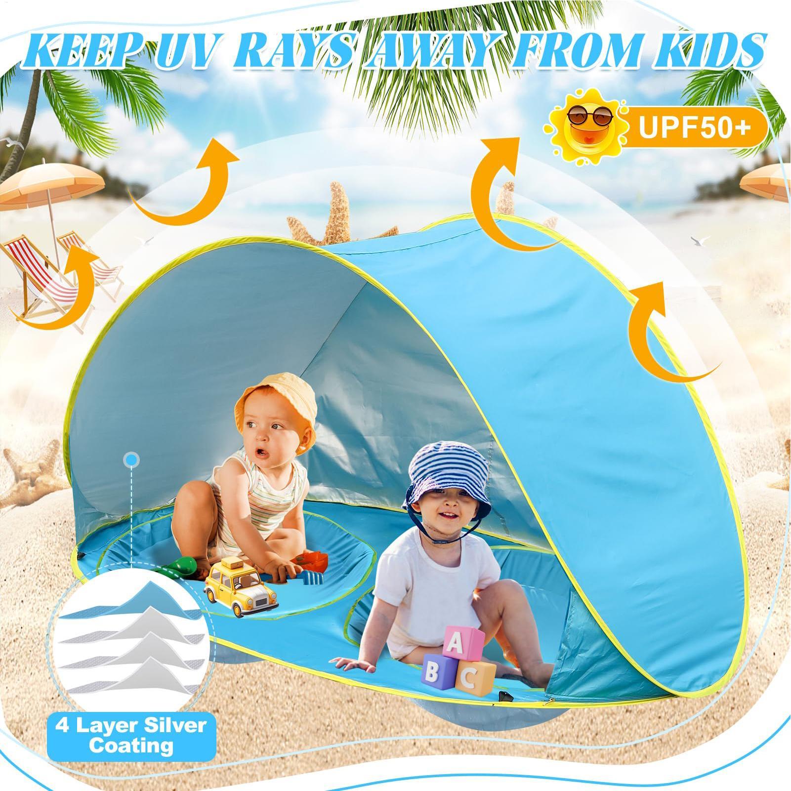 Tenda de praia infantil com pi - Kids Outdoor Tent avaliação e preço