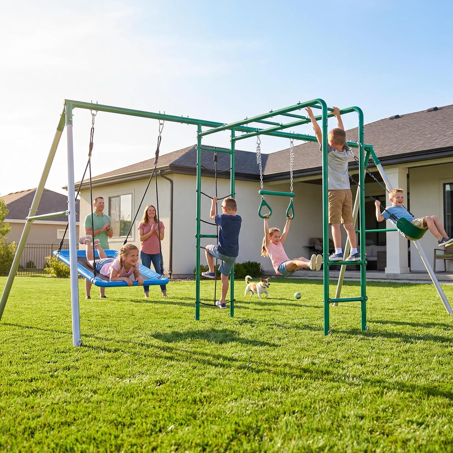 Conjunto de Balanço para Quint - Kids Outdoor Monkey Bars avaliação e preço
