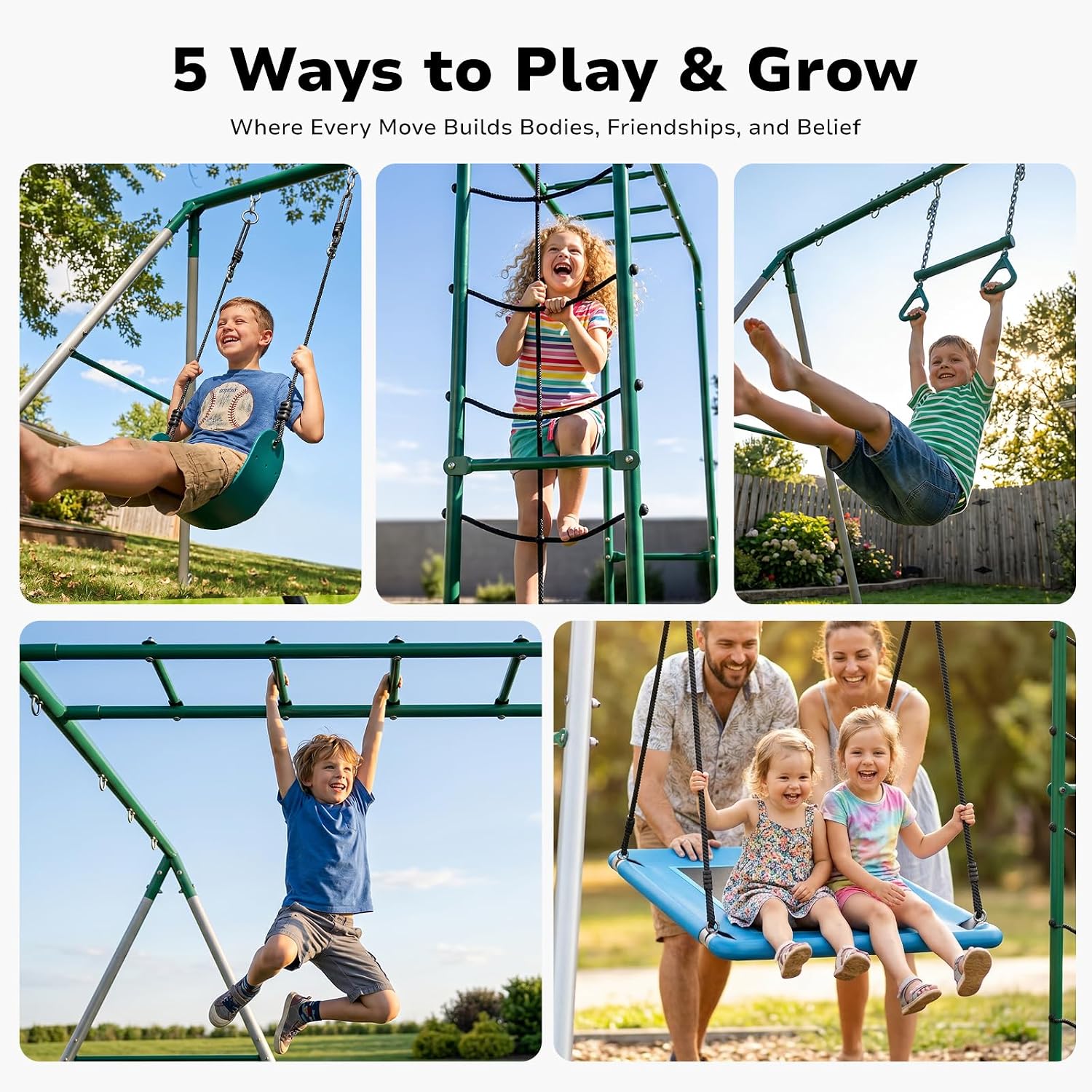Conjunto de Balanço para Quint - Kids Outdoor Monkey Bars avaliação e preço