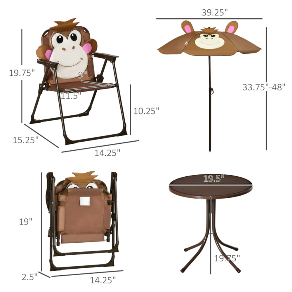Conjunto de Mesa e Cadeiras pa - Kids Outdoor Table With Umbrella avaliação e preço