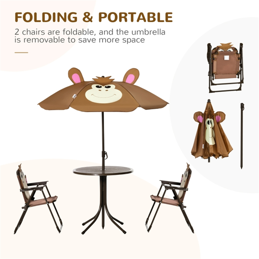Conjunto de Mesa e Cadeiras pa - Kids Outdoor Table With Umbrella avaliação e preço