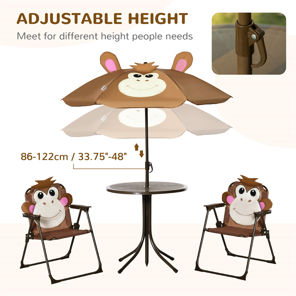 Conjunto de Mesa e Cadeiras pa - Kids Outdoor Table With Umbrella avaliação e preço