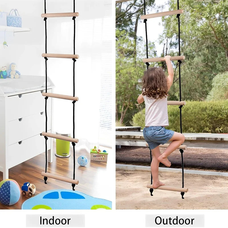 Crianças escalada corda escada - Kids Outdoor Climbing Equipment avaliação e preço
