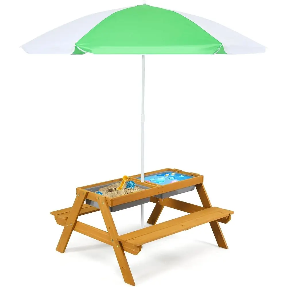 Mesa de Piquenique Infantil 3  - Kids Outdoor Table With Umbrella avaliação e preço
