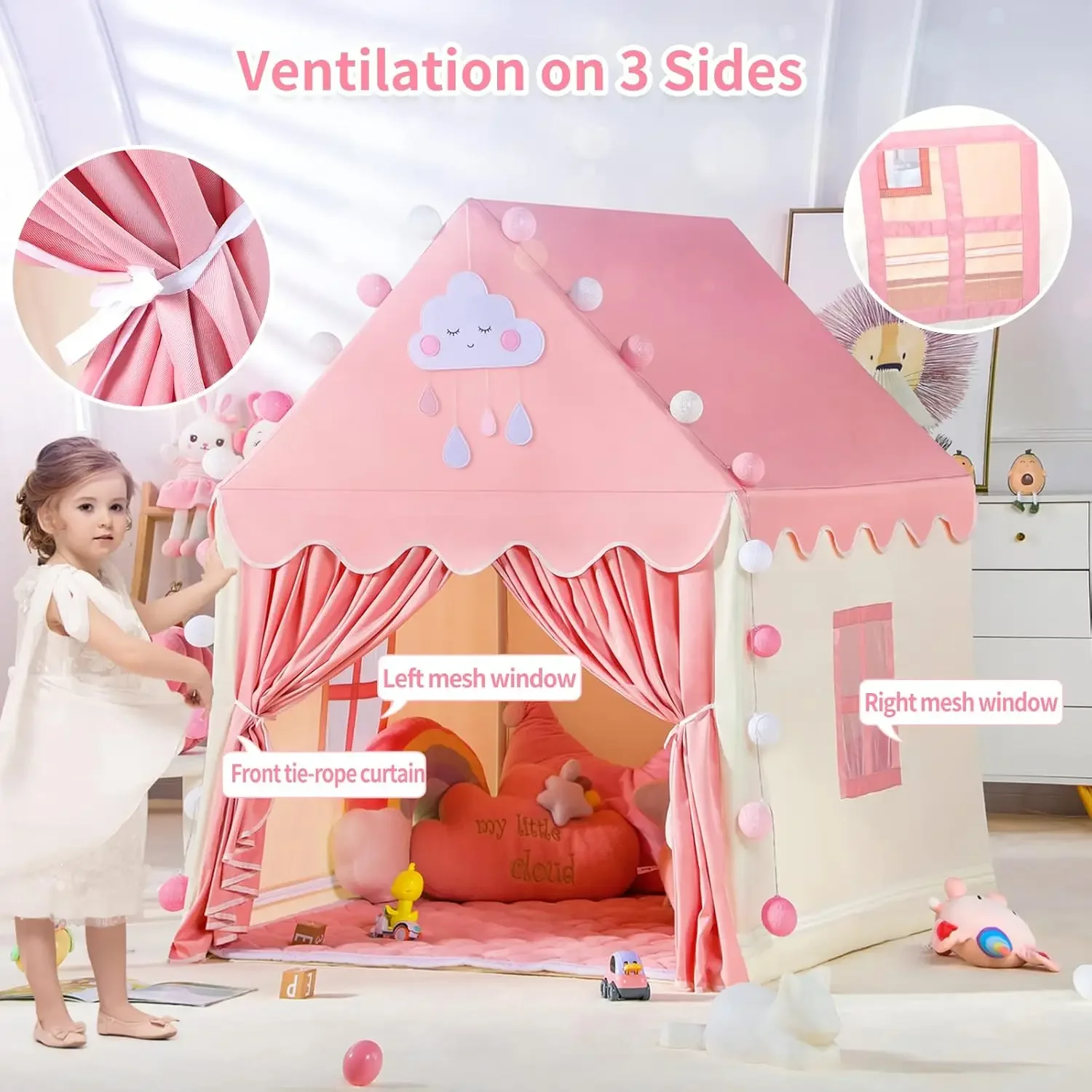 Crianças jogar tenda princesa  - Kids Outdoor Tent avaliação e preço