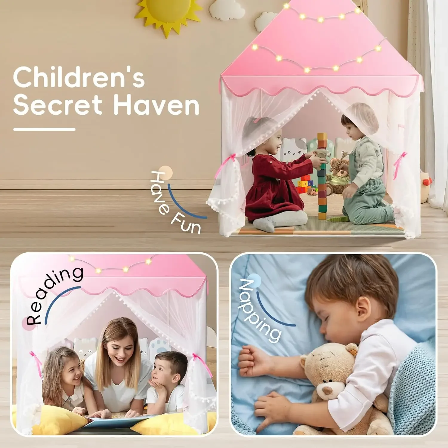 Crianças jogar tenda princesa  - Kids Outdoor Tent avaliação e preço
