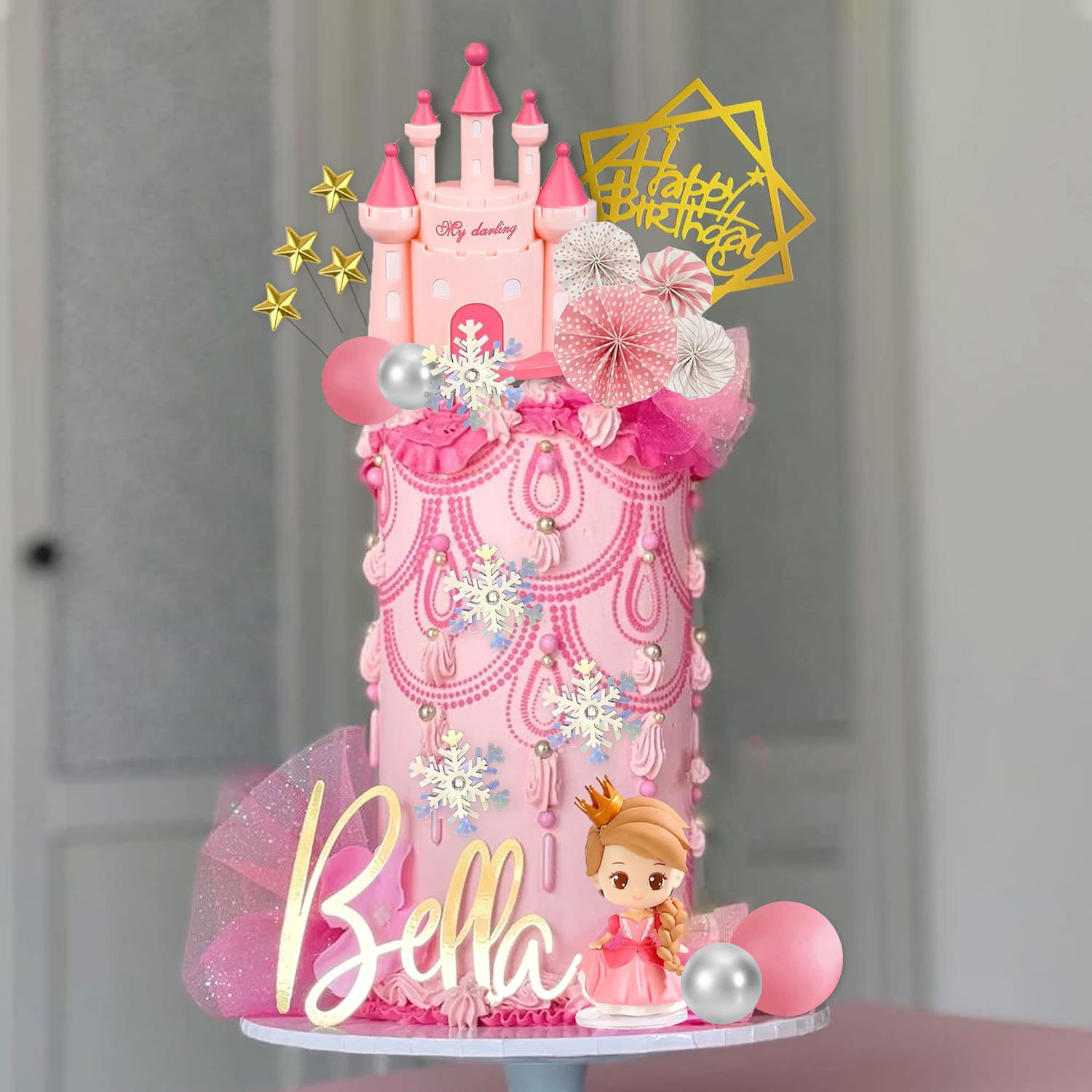 Princesa bolo topper castelo d - Kids Outdoor Merry Go Round avaliação e preço