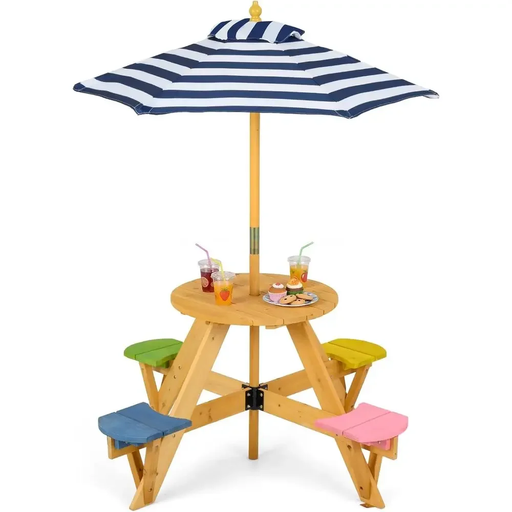 Conjunto de Mesa de Piquenique - Kids Outdoor Table With Umbrella avaliação e preço