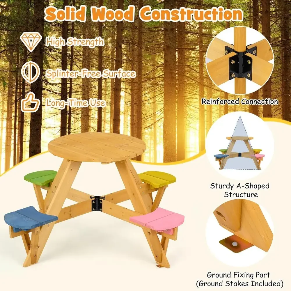 Conjunto de Mesa de Piquenique - Kids Outdoor Table With Umbrella avaliação e preço