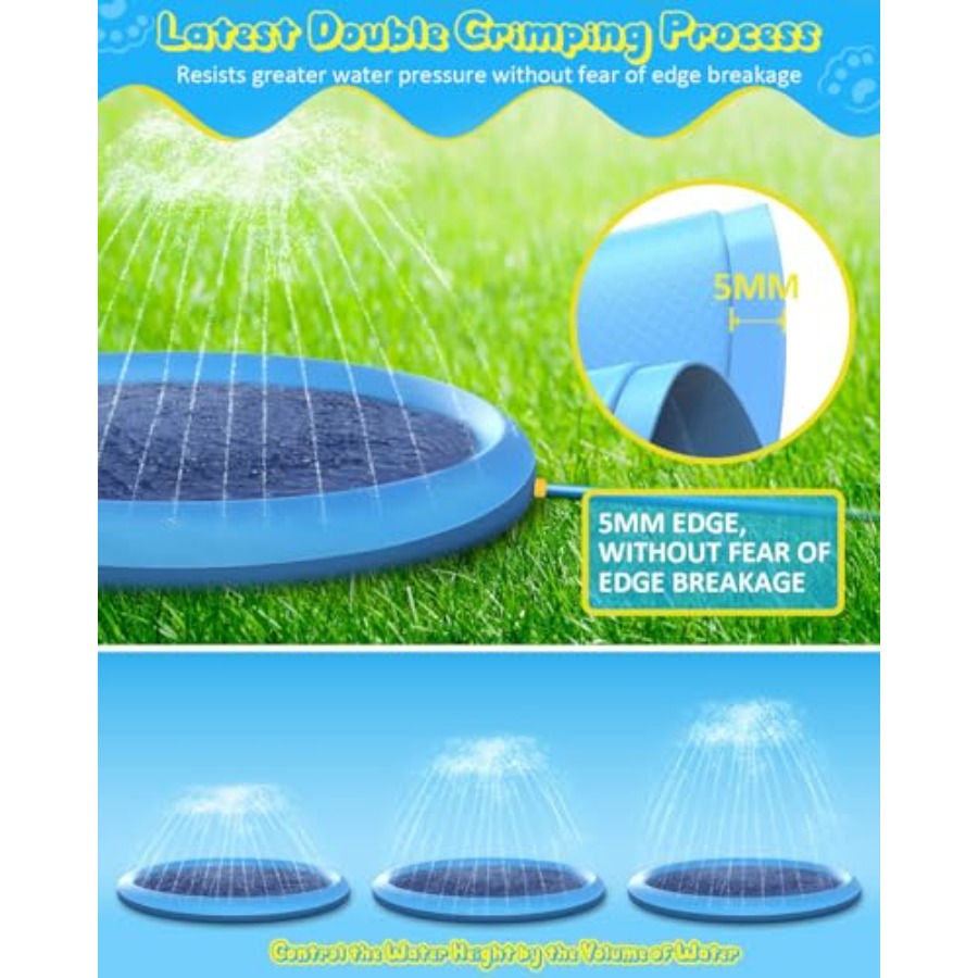 Tapete de água para crianças e - Sprinkler Splash Pad avaliação e preço
