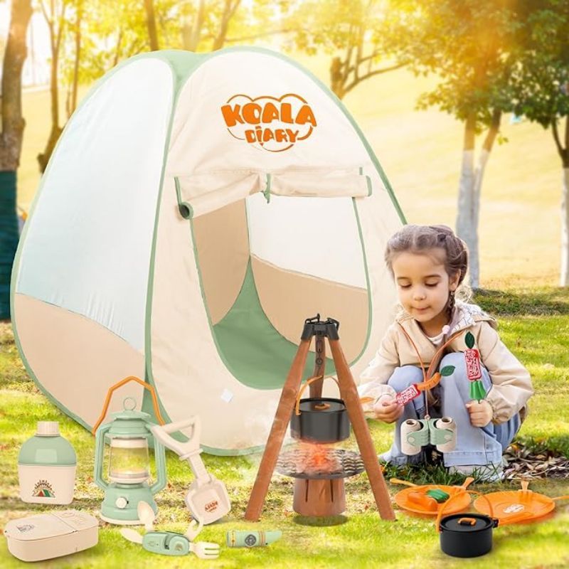 Crianças conjunto de acampamen - Kids Outdoor Tent avaliação e preço