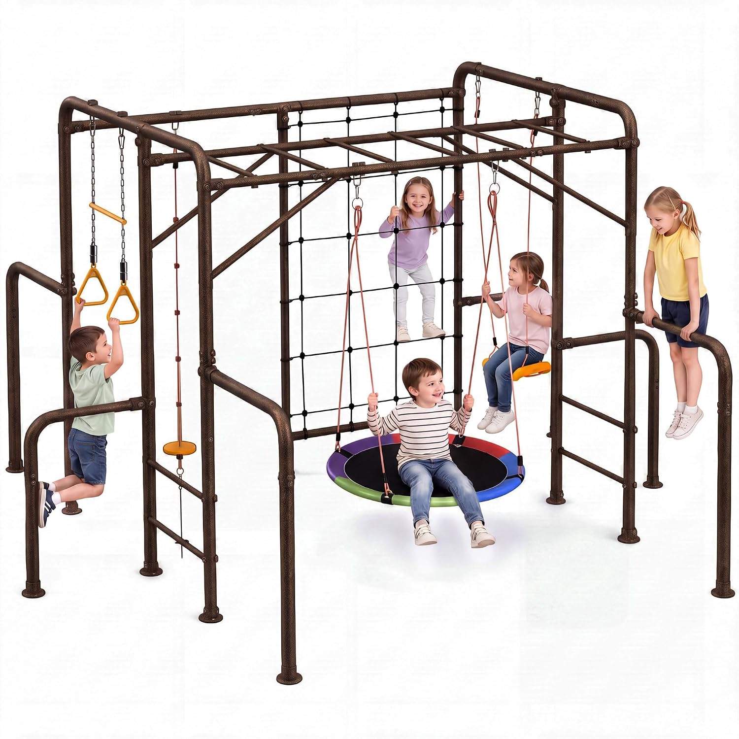 Ginásio de Exterior 7 em 1 com - Kids Outdoor Monkey Bars avaliação e preço