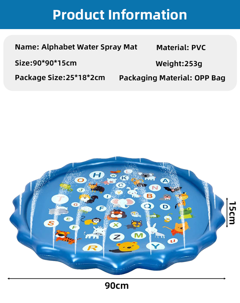 Tapete Inflável de Água com Al - Sprinkler Splash Pad avaliação e preço