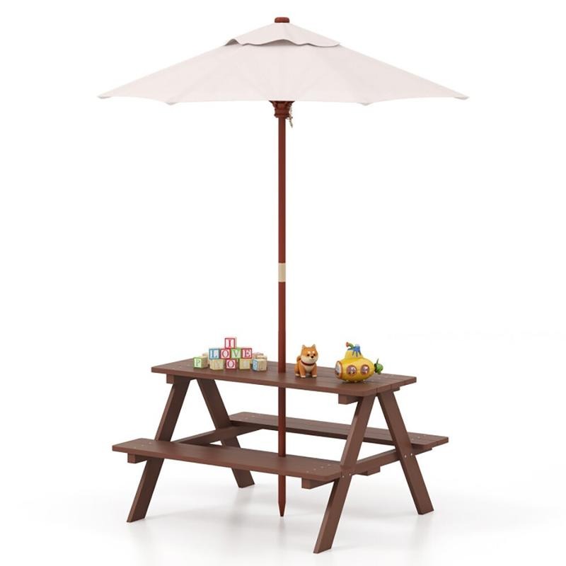 Conjunto de Mesa de Piquenique - Kids Outdoor Table With Umbrella avaliação e preço