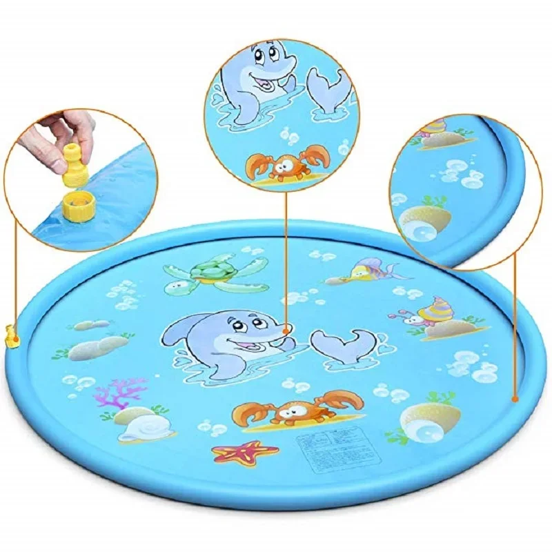 100/170cm crianças inflável re - Sprinkler Splash Pad avaliação e preço