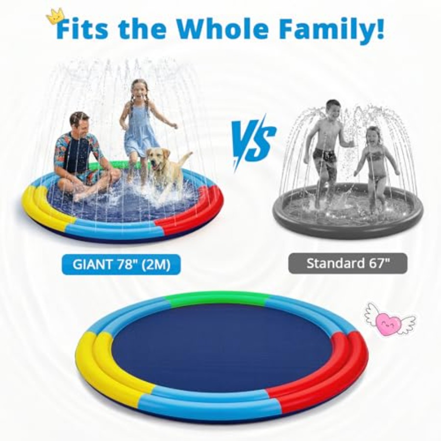 Tapete de Água para Cães, 78 P - Sprinkler Splash Pad avaliação e preço